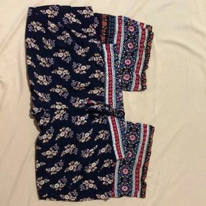 Bebop blue pants flower print.